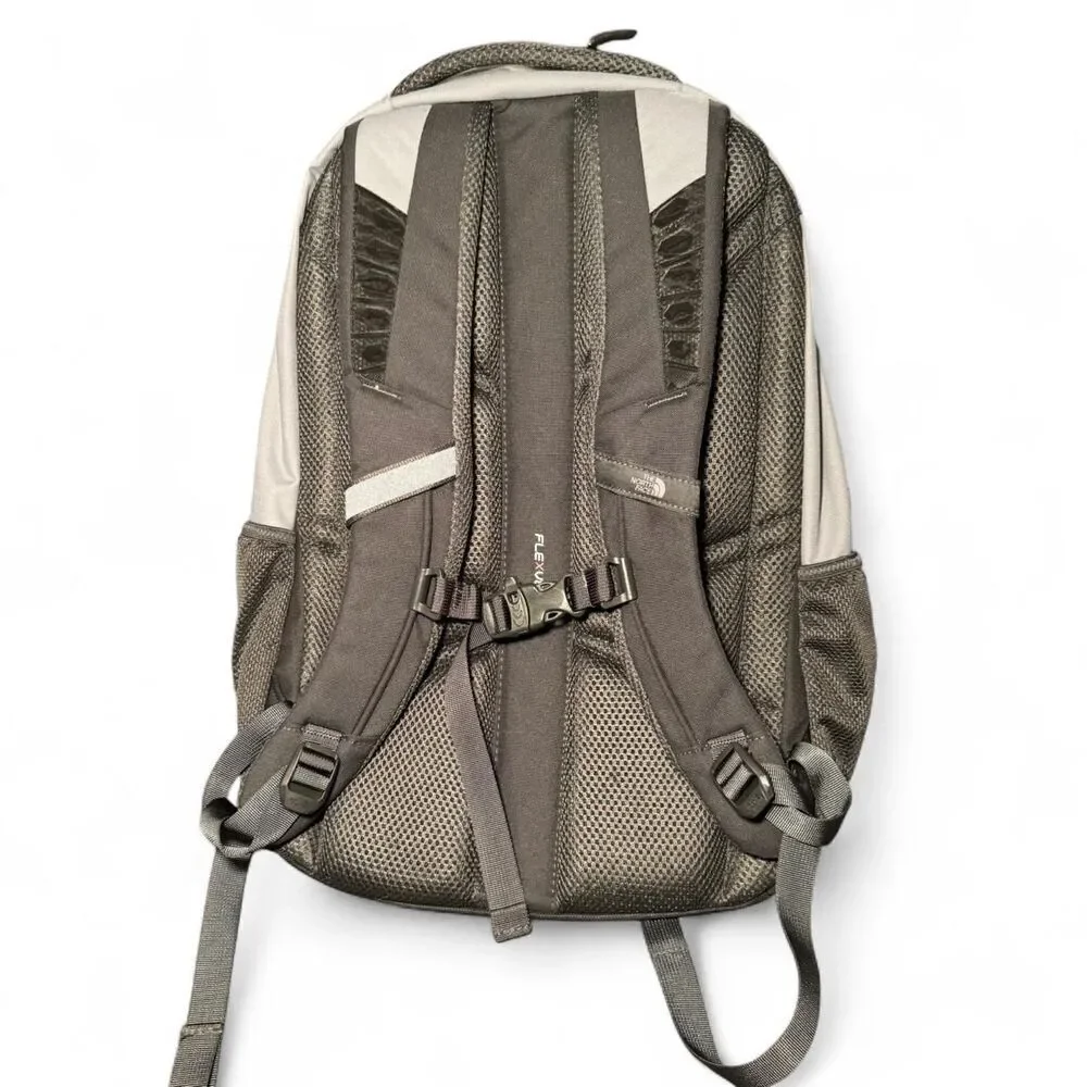 The North Face Daypack Backpack Gray Black Laptop School Hiking Bag